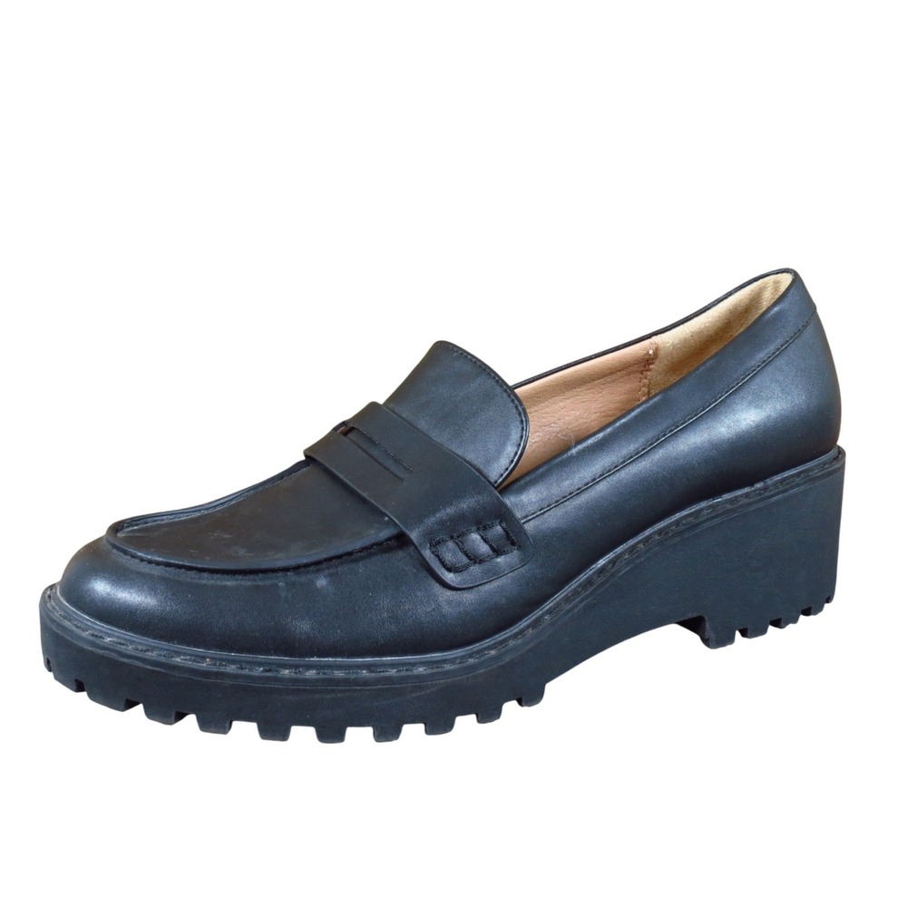DV Dolce Vita Randee Womens Platform Penny Loafer Size 11 Casual Black Synthetic